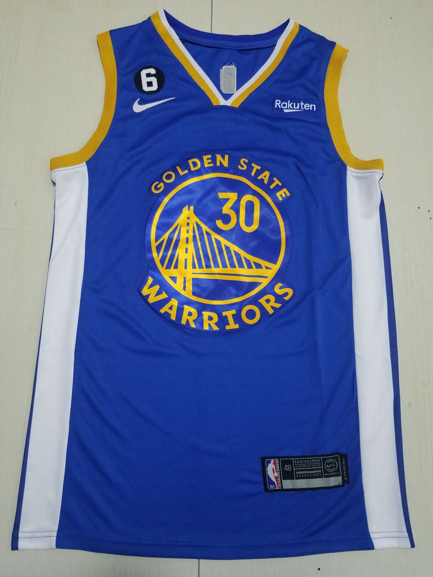 Men Golden State Warriors #30 Curry Blue Nike 2022 NBA Jersey